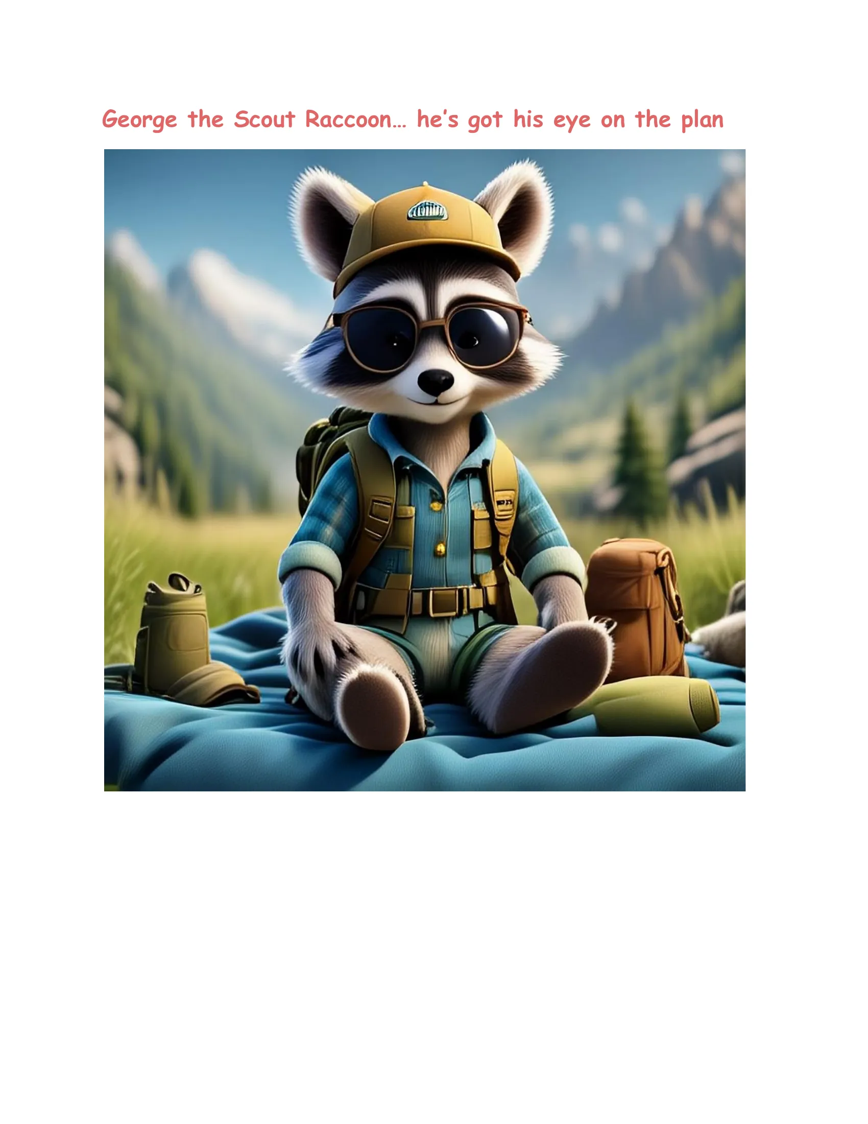 George the Scout Raccoon